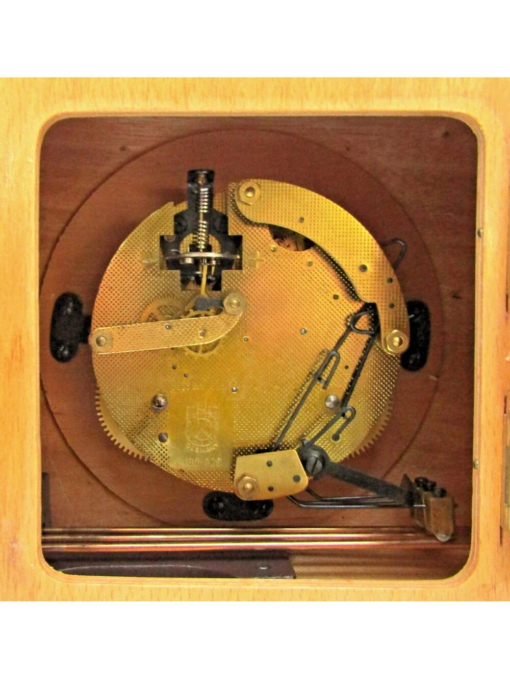 1960s Ankra Hermle Germany Mechanical Wood Table Clock